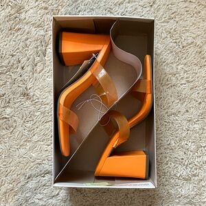A New Day Deanna Mango Orange Heels/Wedges